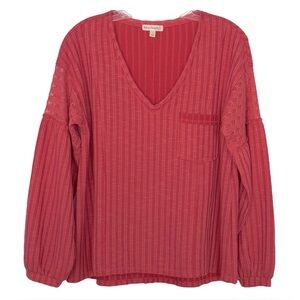 NWOT Love On A Hanger Size Large V-Neck Long Lantern Sleeves